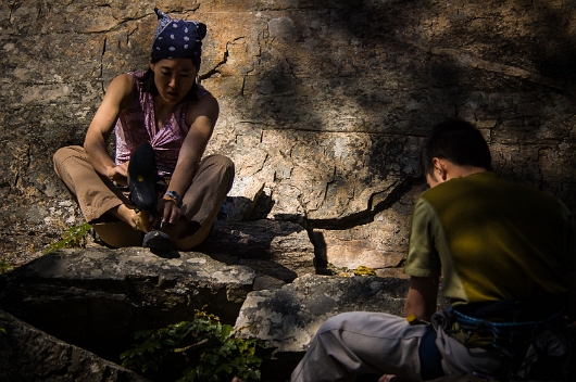 Climbing in Skaha, Canada
